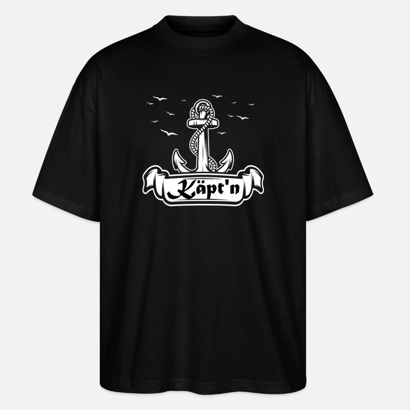Captain Anchor Seafaring Logo - T-shirt bio Blaster 2.0 coupe oversize Stanley/Stella Unisexe - noir