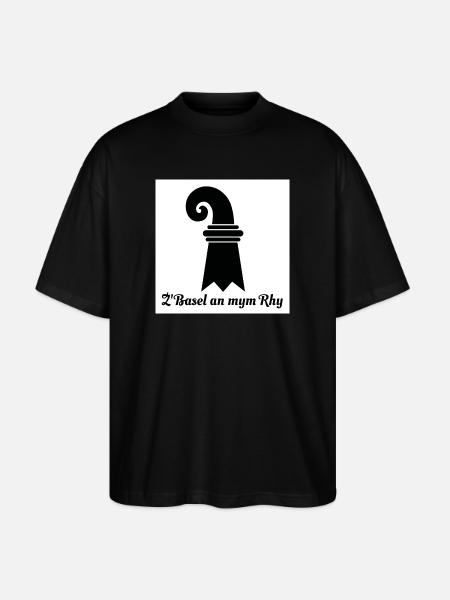 Basel am Rhein - Stanley/Stella Oversized Unisex Bio T-Shirt Blaster 2.0 - Schwarz