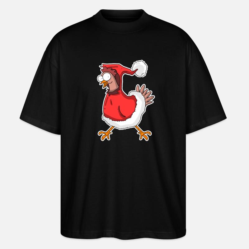 Poulet de Noël - T-shirt bio Blaster 2.0 coupe oversize Stanley/Stella Unisexe - noir