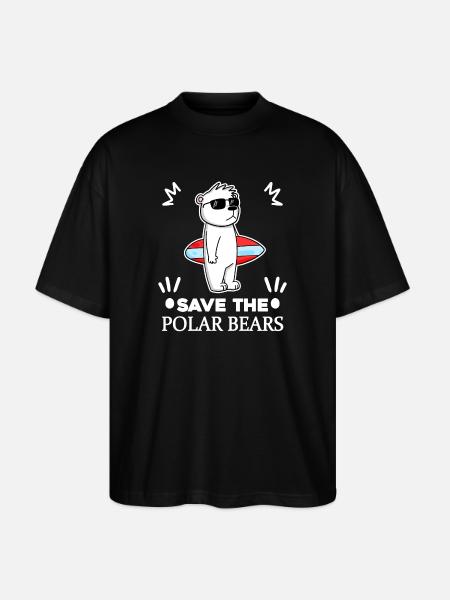 Polar Bear Polar Bear - Stanley/Stella Oversized Unisex Organic T-shirt Blaster 2.0 - black