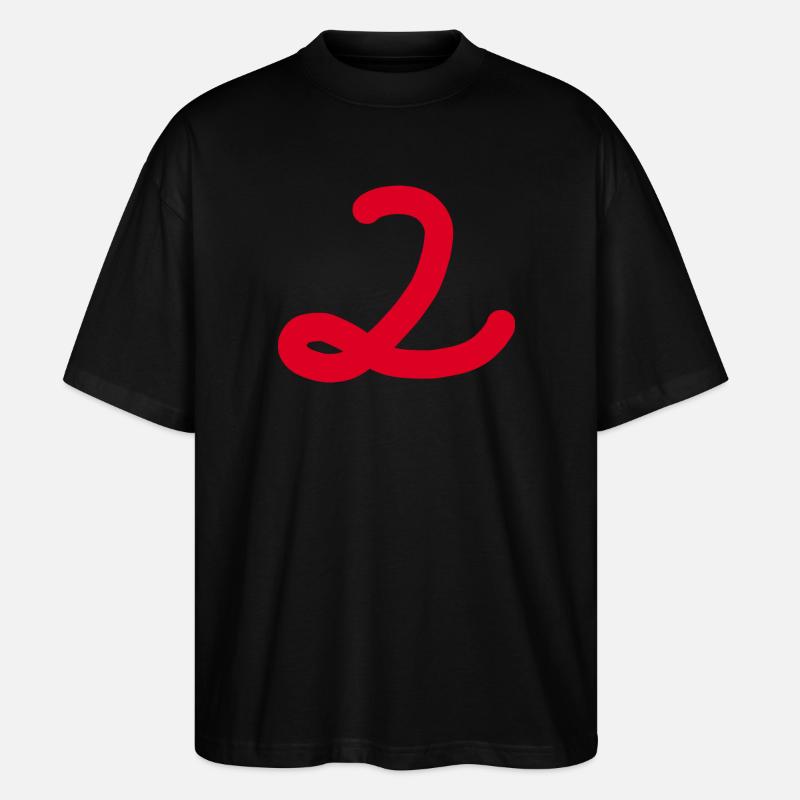 2 Numéro deux numéro rouge - T-shirt bio Blaster 2.0 coupe oversize Stanley/Stella Unisexe - noir