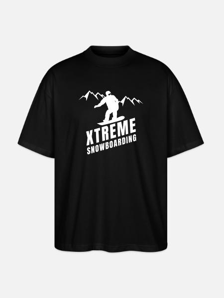 skiing, snowboarding, winter sports - Stanley/Stella Oversized Unisex Organic T-shirt Blaster 2.0 - black