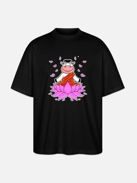 Yoga Cow - Stanley/Stella Oversized Unisex Organic T-shirt Blaster 2.0 - black