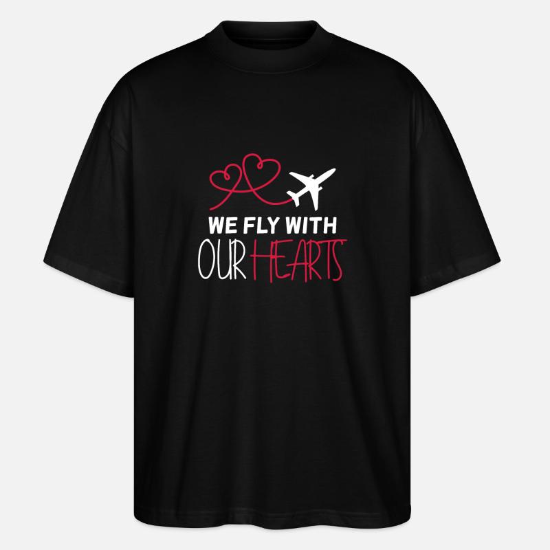 Airplane Pilot Quote Gift - Stanley/Stella Oversized Unisex Organic T-shirt Blaster 2.0 - black