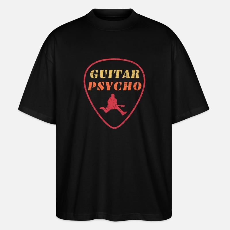 Gitarre Psycho - Stanley/Stella Oversized Unisex Bio T-Shirt Blaster 2.0 - Schwarz
