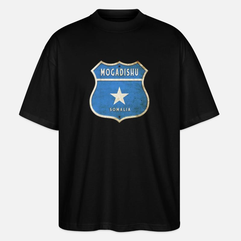 Mogadiscio Somalie Drapeau Design - T-shirt bio Blaster 2.0 coupe oversize Stanley/Stella Unisexe - noir