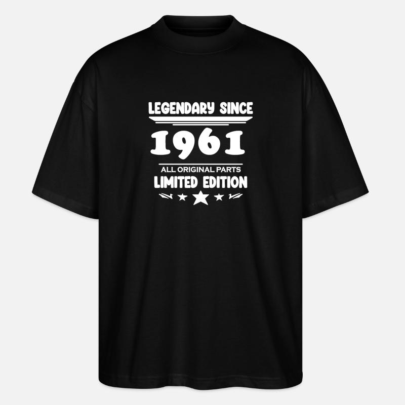 Baujahr 1961 - Stanley/Stella Oversized Unisex Bio T-Shirt Blaster 2.0 - Schwarz