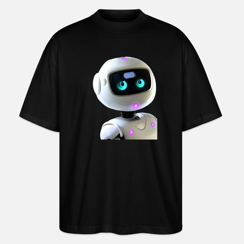 Futuristischer humanoider Roboter - Stanley/Stella Oversized Unisex Bio T-Shirt Blaster 2.0 - Schwarz