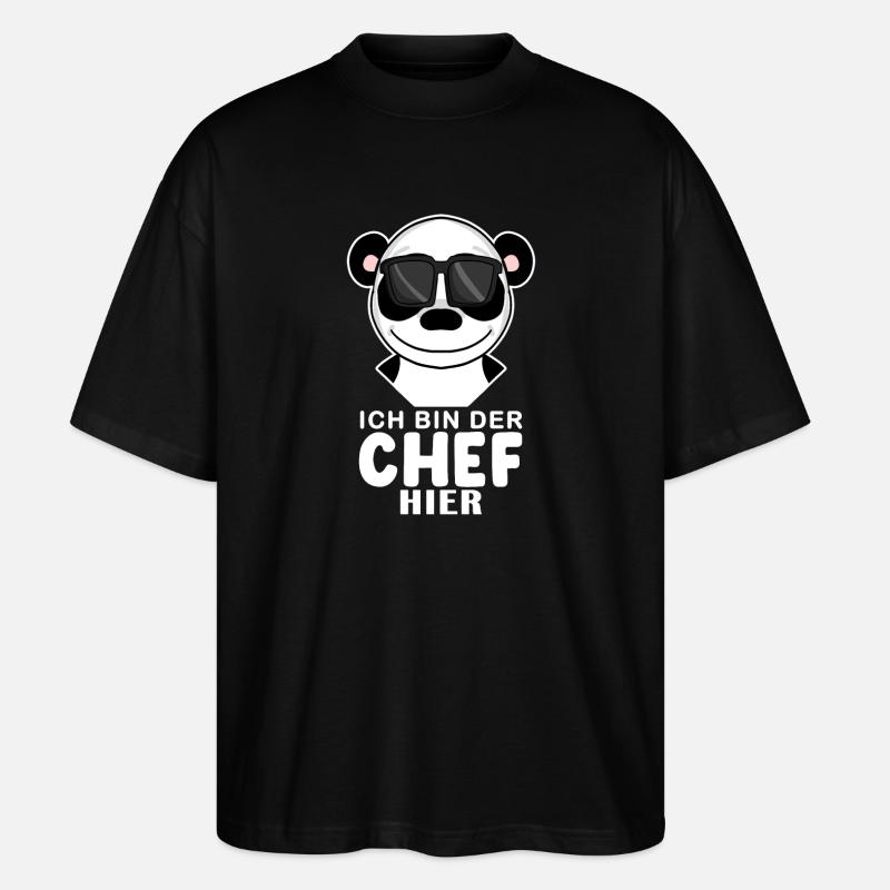 Cool Panda Chef - Stanley/Stella Oversized Unisex Bio T-Shirt Blaster 2.0 - Schwarz