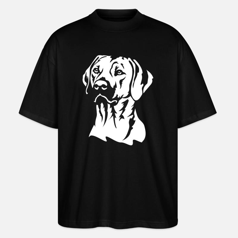 Rhodesian Ridgeback Head « Black Edition » - T-shirt bio Blaster 2.0 coupe oversize Stanley/Stella Unisexe - noir