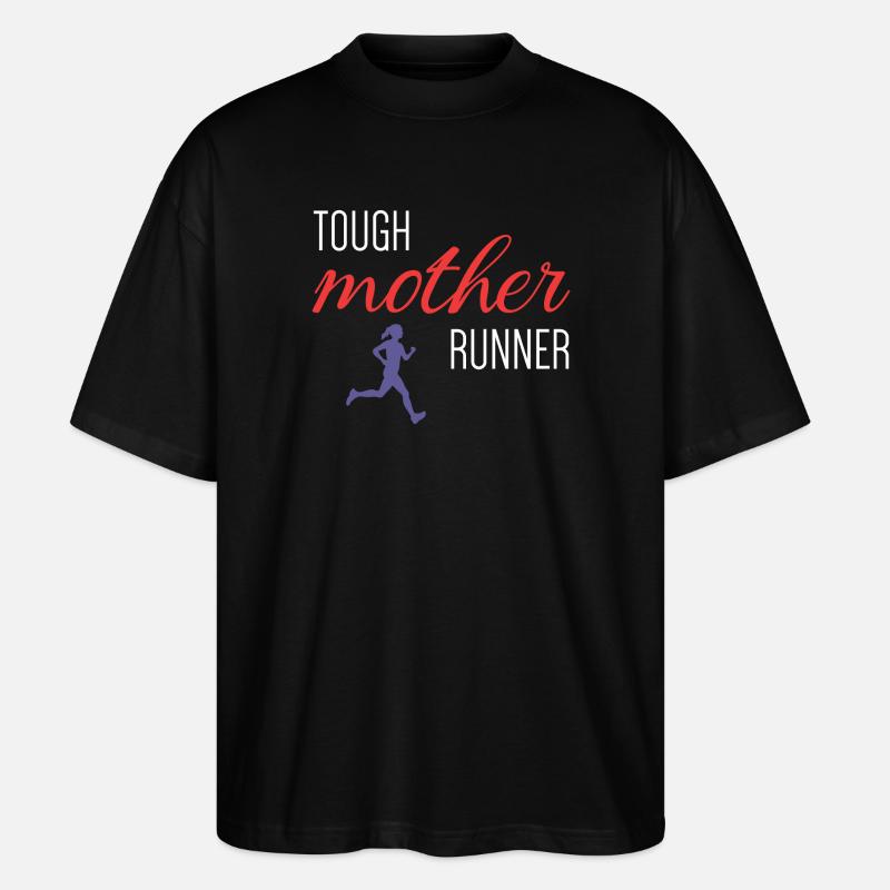 Tough Mother Runner - Stanley/Stella Oversized Unisex Bio T-Shirt Blaster 2.0 - Schwarz