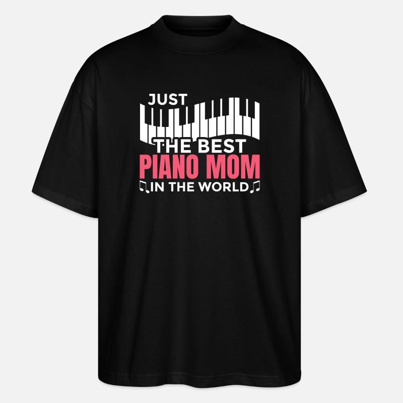 Mère Piano - T-shirt bio Blaster 2.0 coupe oversize Stanley/Stella Unisexe - noir