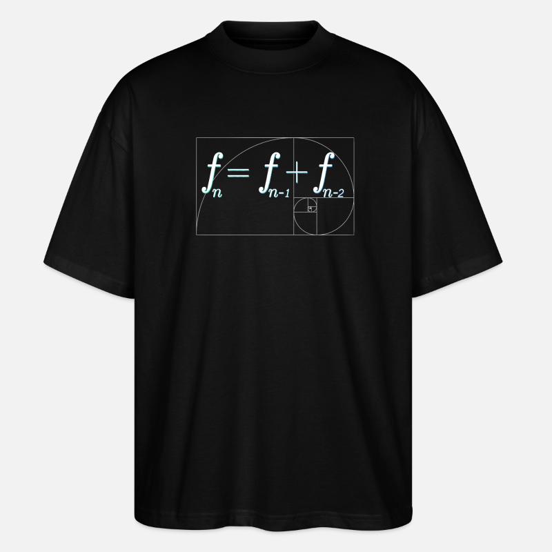 Fibonacci sequence - Stanley/Stella Oversized Unisex Organic T-shirt Blaster 2.0 - black