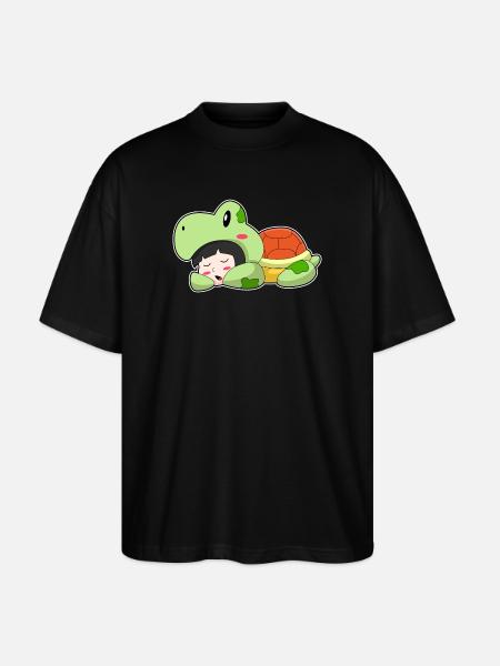 Turtle Girl Costume - Stanley/Stella Oversized Unisex Organic T-shirt Blaster 2.0 - black