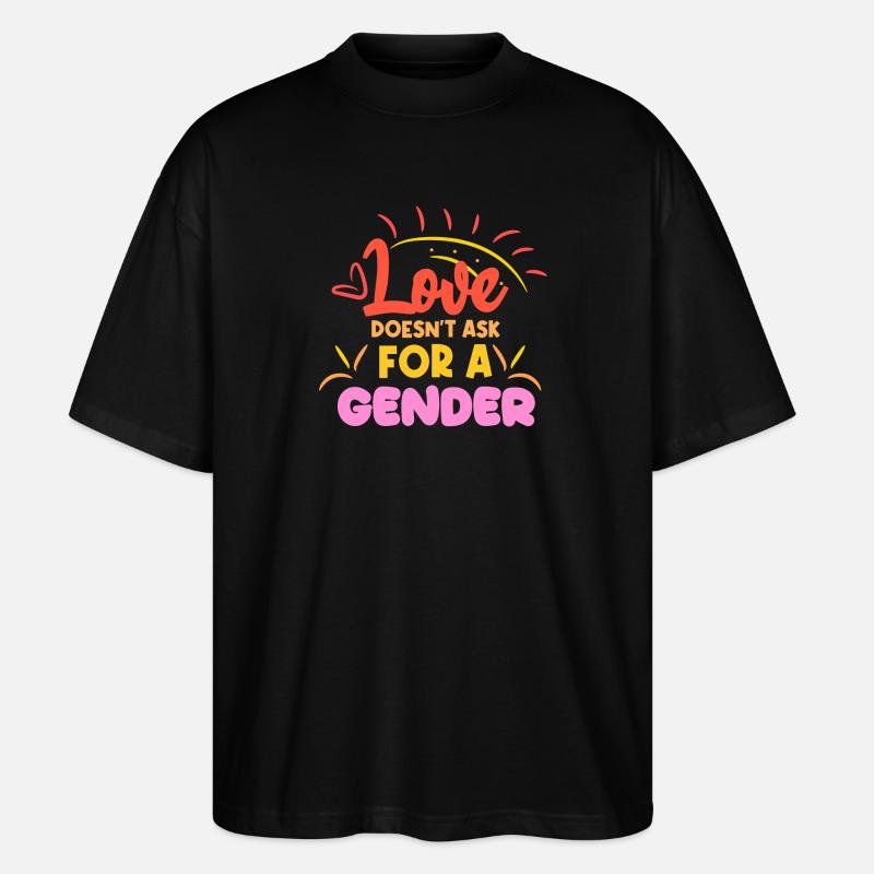 Lgbt Statement Gleichgeschlechtliche Partnerschaft - Stanley/Stella Oversized Unisex Bio T-Shirt Blaster 2.0 - Schwarz