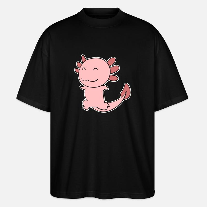 Motif Axolotl - T-shirt bio Blaster 2.0 coupe oversize Stanley/Stella Unisexe - noir