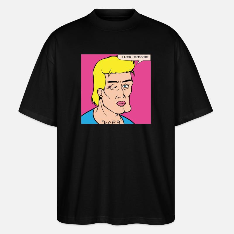 Pop-Art Selbstlob im Comicstil - Stanley/Stella Oversized Unisex Bio T-Shirt Blaster 2.0 - Schwarz