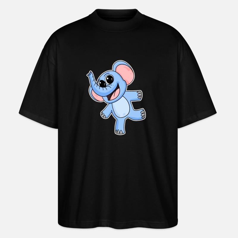 Éléphant - T-shirt bio Blaster 2.0 coupe oversize Stanley/Stella Unisexe - noir