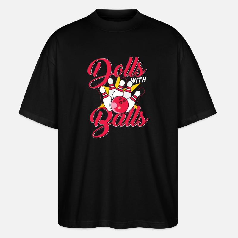 Dolls with balls bowling - Stanley/Stella Oversized Unisex Bio T-Shirt Blaster 2.0 - Schwarz