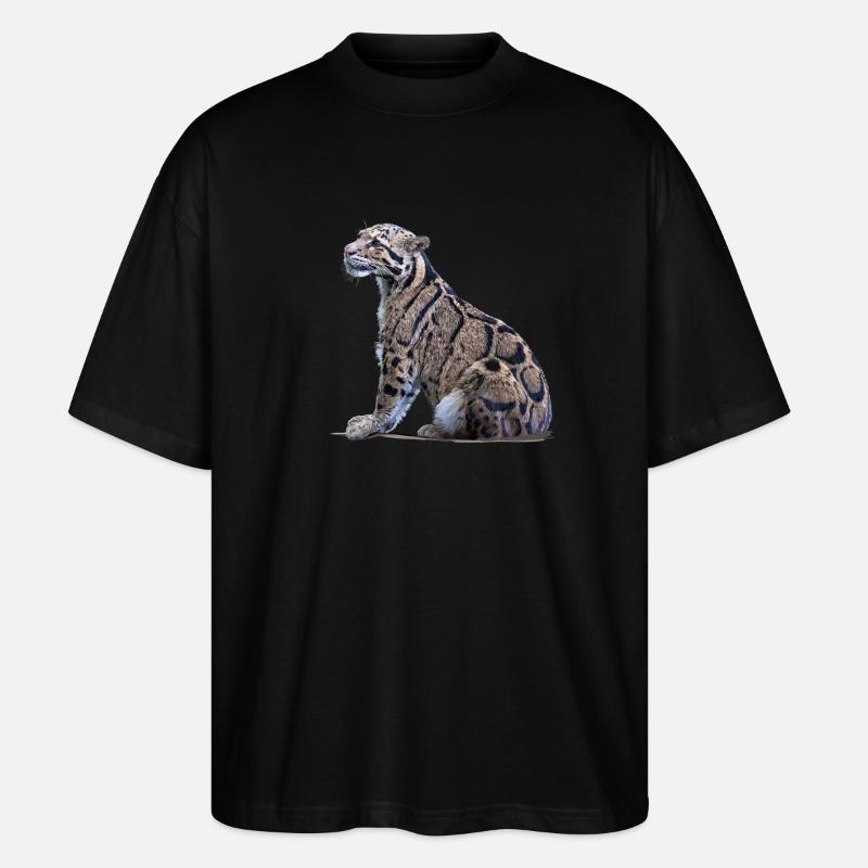 Panthère nébuleuse - T-shirt bio Blaster 2.0 coupe oversize Stanley/Stella Unisexe - noir