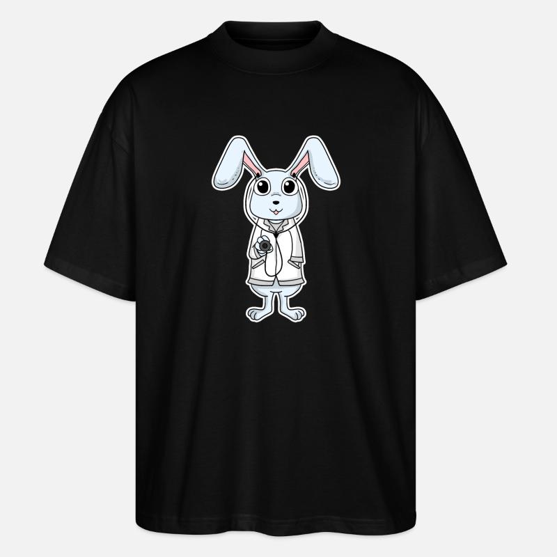 Médecin Vétérinaire Lapin - T-shirt bio Blaster 2.0 coupe oversize Stanley/Stella Unisexe - noir
