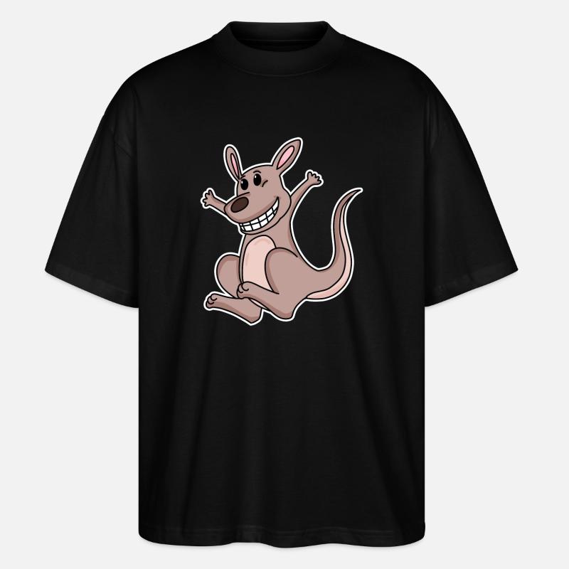 Kangourou - T-shirt bio Blaster 2.0 coupe oversize Stanley/Stella Unisexe - noir