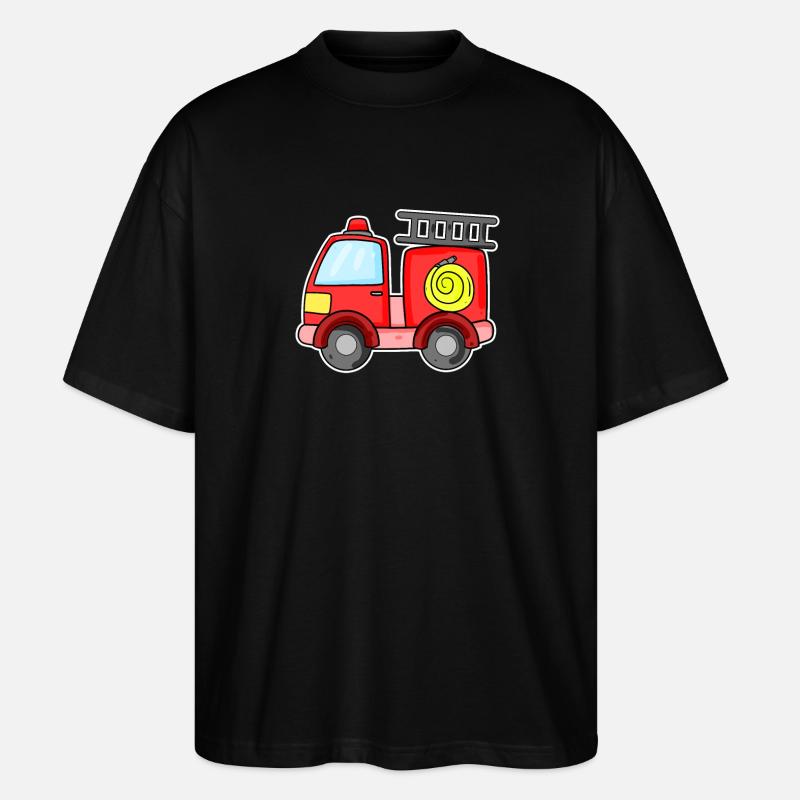 Motif de voiture de pompiers - T-shirt bio Blaster 2.0 coupe oversize Stanley/Stella Unisexe - noir