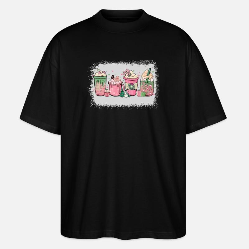 Cup Hot Chocolate Peppermint Mocha - Stanley/Stella Oversized Unisex Organic T-shirt Blaster 2.0 - black