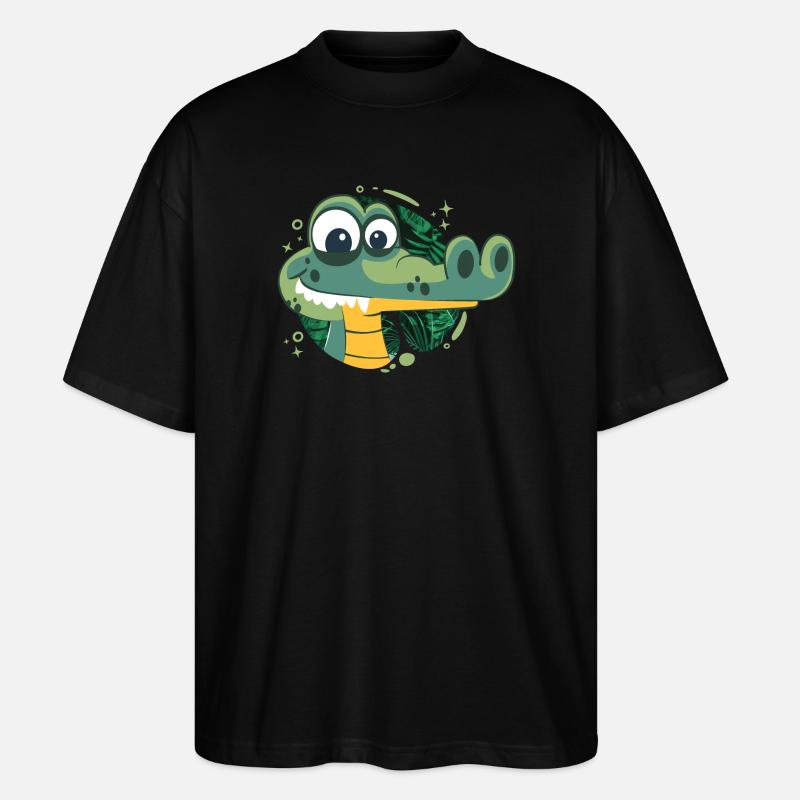 Snappy Birthday Alligator! - Stanley/Stella Oversized Unisex Bio T-Shirt Blaster 2.0 - Schwarz