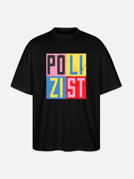 Polizist Design - Stanley/Stella Oversized Unisex Bio T-Shirt Blaster 2.0 - Schwarz