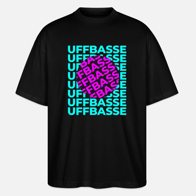 Uffbasse Design - Stanley/Stella Oversized Unisex Bio T-Shirt Blaster 2.0 - Schwarz