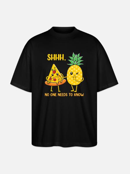 Pineapple Pizza Hawaii Pizza funny funny - Stanley/Stella Oversized Unisex Organic T-shirt Blaster 2.0 - black