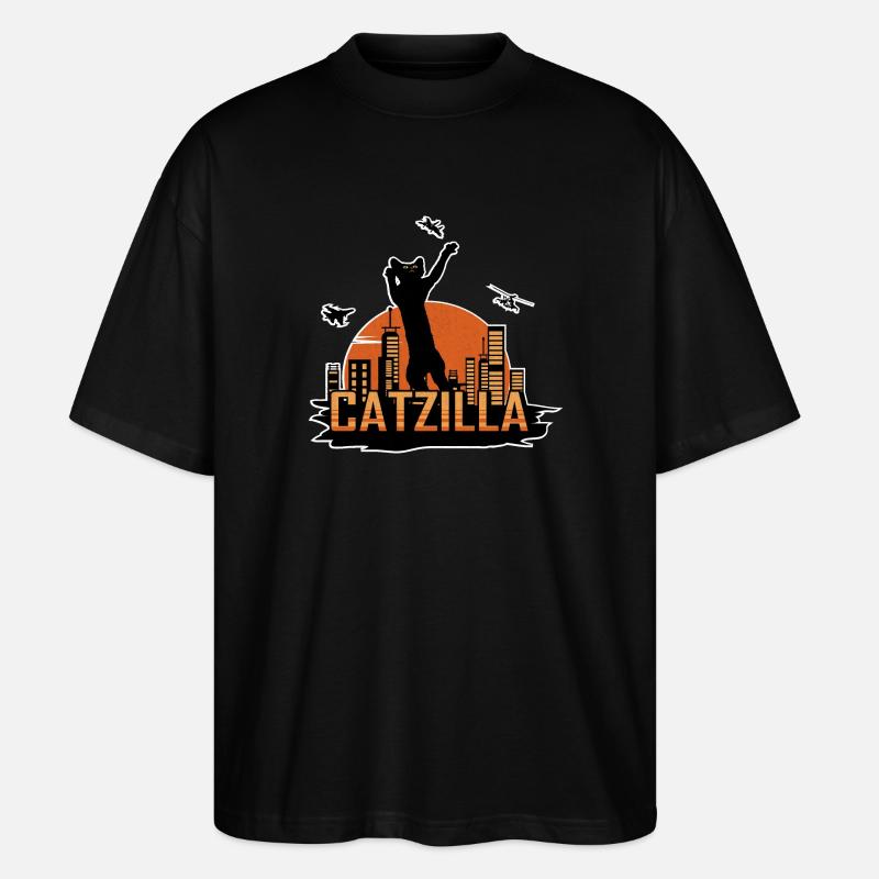 Catzilla - T-shirt bio Blaster 2.0 coupe oversize Stanley/Stella Unisexe - noir