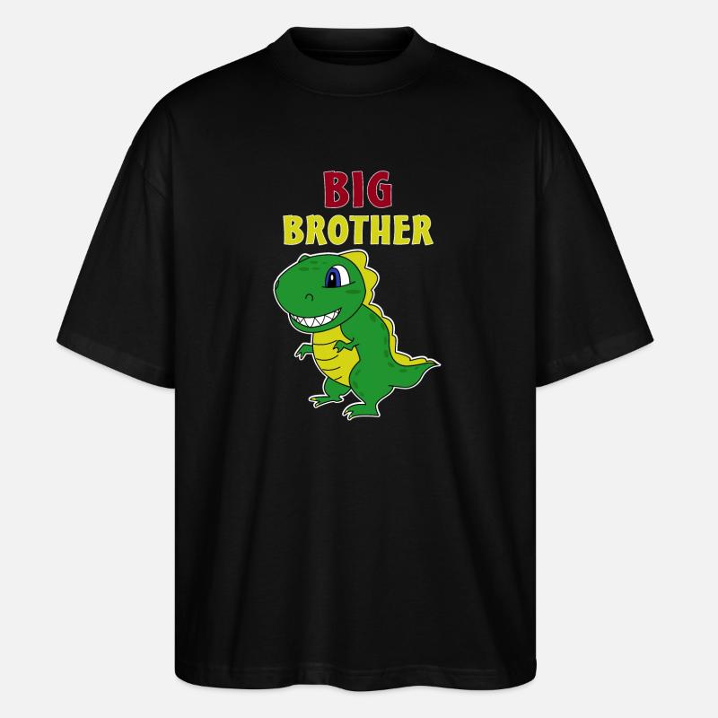 Großer Bruder Dinosaurier - Stanley/Stella Oversized Unisex Bio T-Shirt Blaster 2.0 - Schwarz