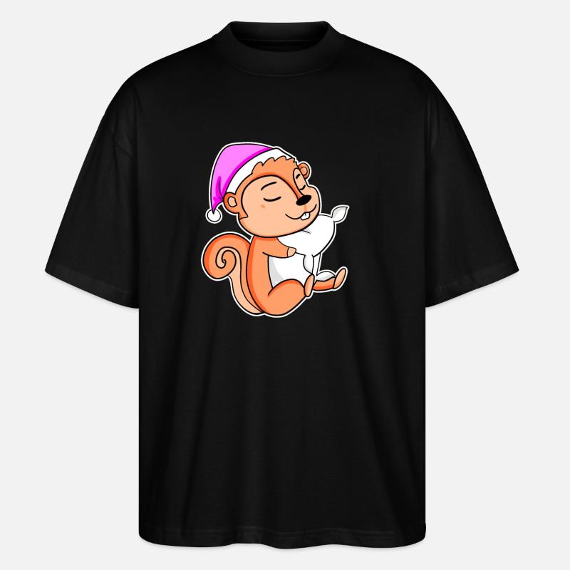 Squirrel - Stanley/Stella Oversized Unisex Organic T-shirt Blaster 2.0 - black