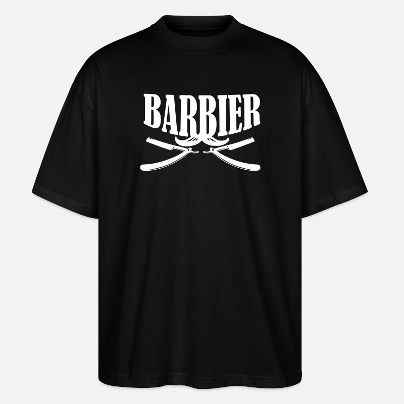 barber barbier shirt - Stanley/Stella Oversized Unisex Bio T-Shirt Blaster 2.0 - Schwarz