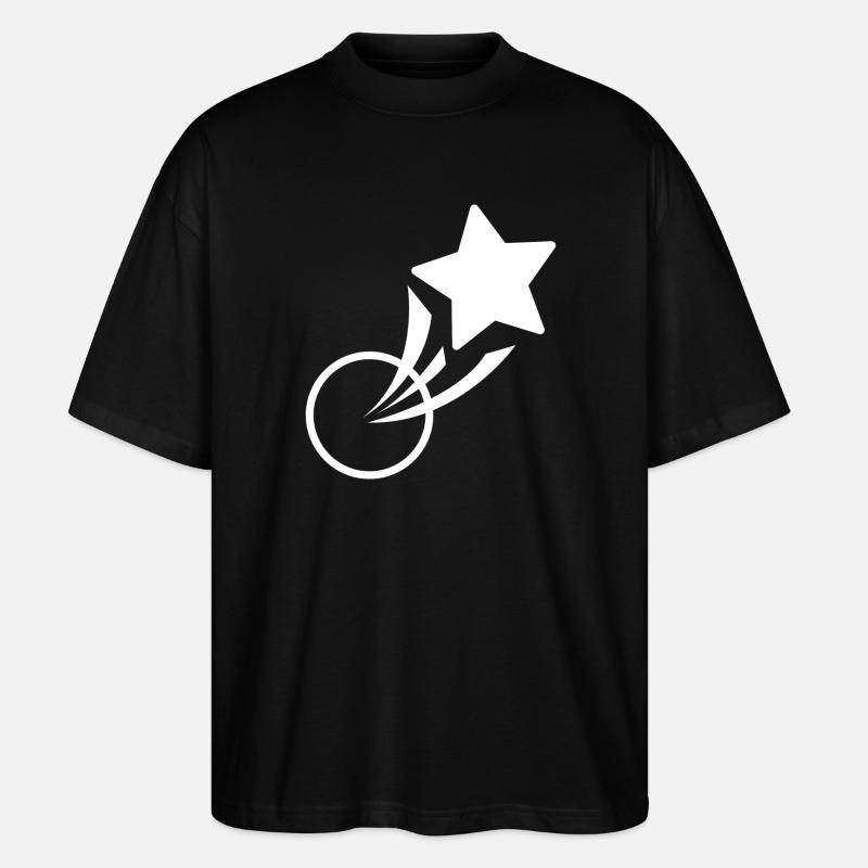 Stern, Stern, Sternschnuppe - Stanley/Stella Oversized Unisex Bio T-Shirt Blaster 2.0 - Schwarz