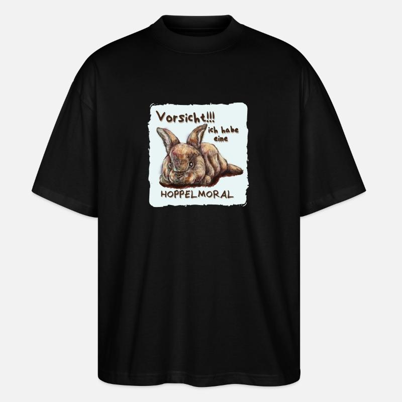 Hoppelmoral - Stanley/Stella Oversized Unisex Bio T-Shirt Blaster 2.0 - Schwarz