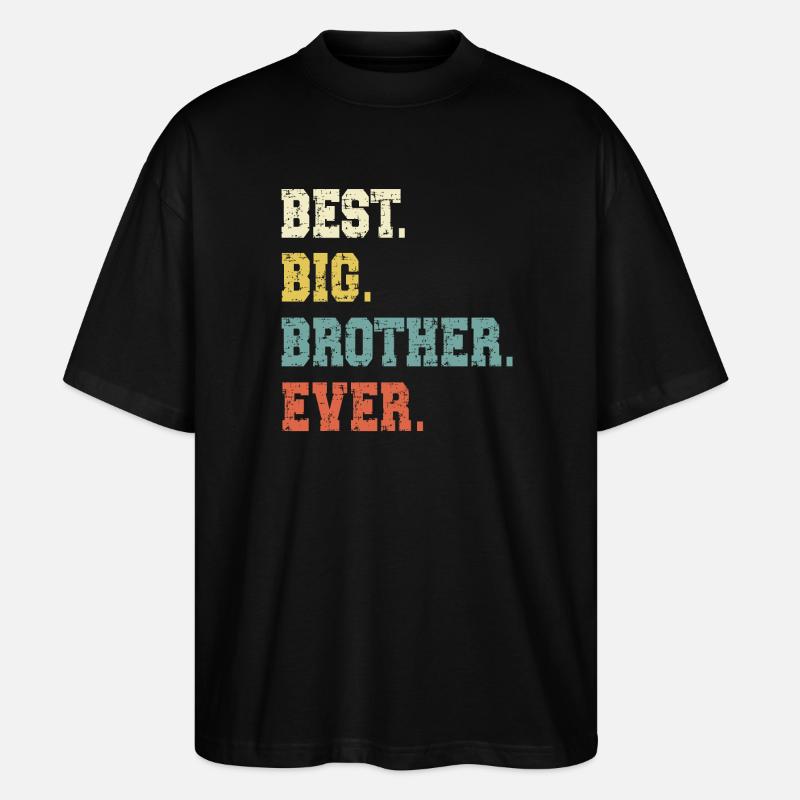 Grosser Bruder - Stanley/Stella Oversized Unisex Bio T-Shirt Blaster 2.0 - Schwarz