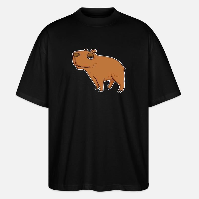 Capybara Capybara Gift - Stanley/Stella Oversized Unisex Organic T-shirt Blaster 2.0 - black