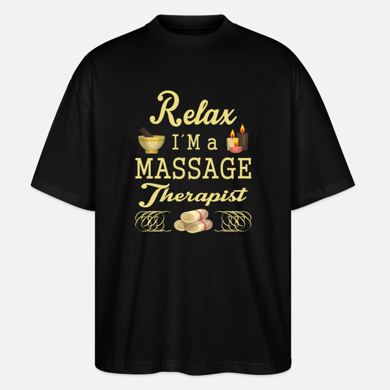 Massagetherapie - Stanley/Stella Oversized Unisex Bio T-Shirt Blaster 2.0 - Schwarz