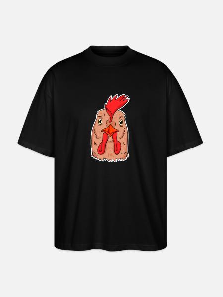 Chicken Head - Stanley/Stella Oversized Unisex Organic T-shirt Blaster 2.0 - black