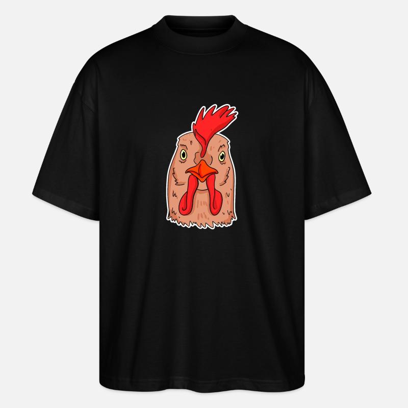 Chicken Head - Stanley/Stella Oversized Unisex Organic T-shirt Blaster 2.0 - black