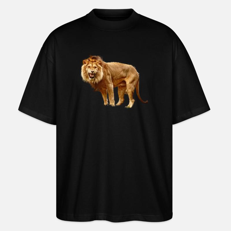Löwe - Stanley/Stella Oversized Unisex Bio T-Shirt Blaster 2.0 - Schwarz