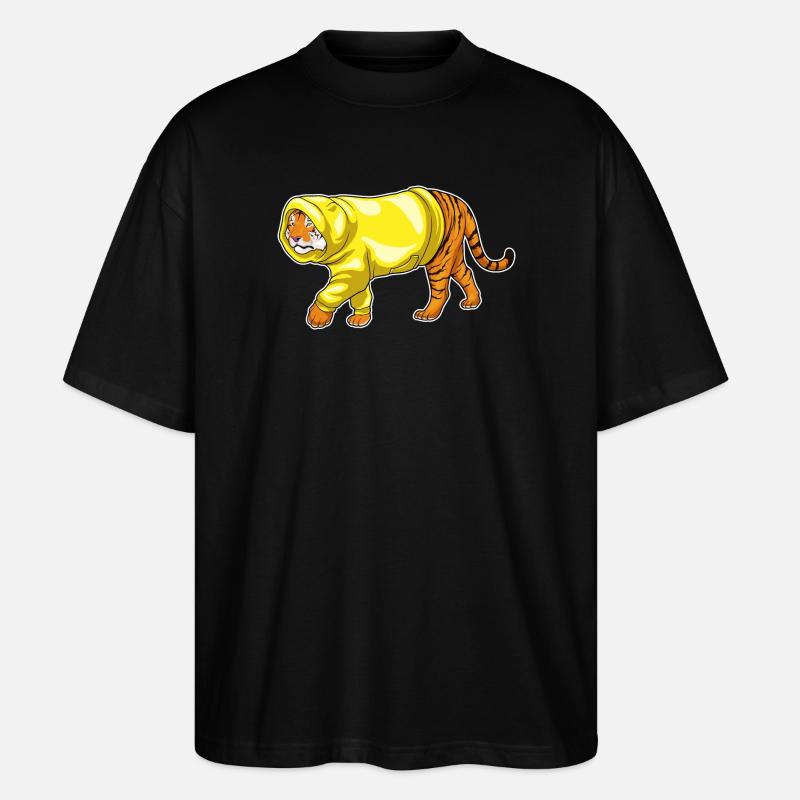 Tiger Hoodie - Stanley/Stella Oversized Unisex Bio T-Shirt Blaster 2.0 - Schwarz