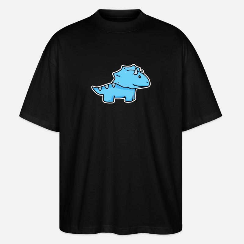 Dino Dinosaurier Blau - Stanley/Stella Oversized Unisex Bio T-Shirt Blaster 2.0 - Schwarz