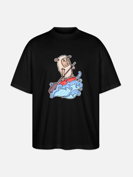 Stand Up Paddle Sheep - T-shirt bio Blaster 2.0 coupe oversize Stanley/Stella Unisexe - noir