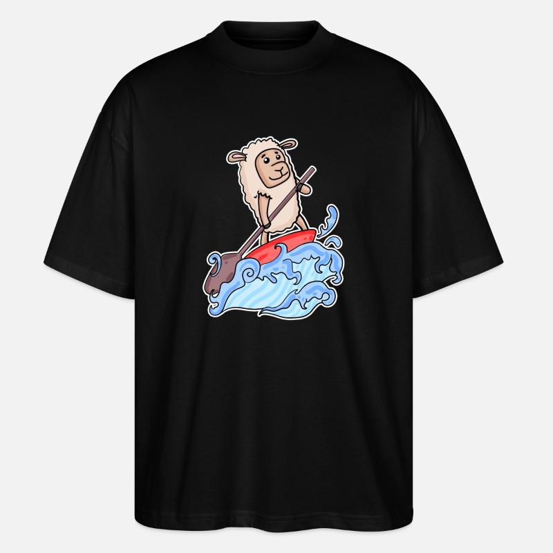Stand Up Paddle Sheep - T-shirt bio Blaster 2.0 coupe oversize Stanley/Stella Unisexe - noir