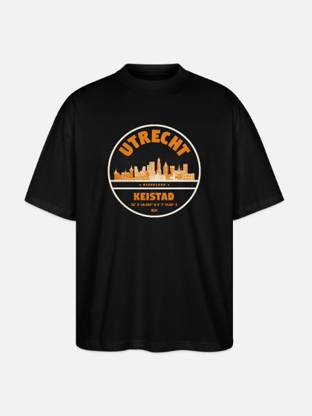 Utrecht Keistad Skyline Roundel - Stanley/Stella Oversized Unisex Organic T-shirt Blaster 2.0 - black