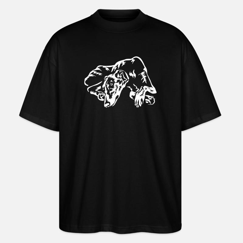 Galgo "Black Edition" - Stanley/Stella Oversized Unisex Bio T-Shirt Blaster 2.0 - Schwarz